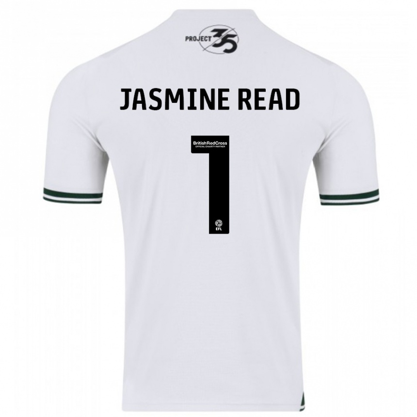 メンズフットボールジャスミン・リード#1白アウェイシャツ2023/24ジャージーユニフォーム
