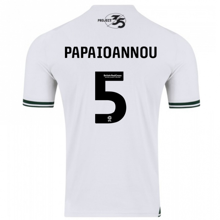メンズフットボールパナギオタ・パパイオアヌー#5白アウェイシャツ2023/24ジャージーユニフォーム