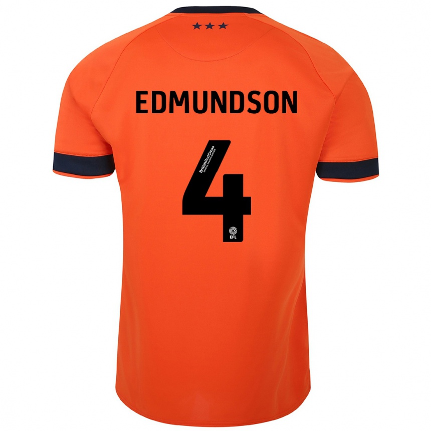 メンズフットボールジョージ・エドマンドソン#4オレンジアウェイシャツ2023/24ジャージーユニフォーム