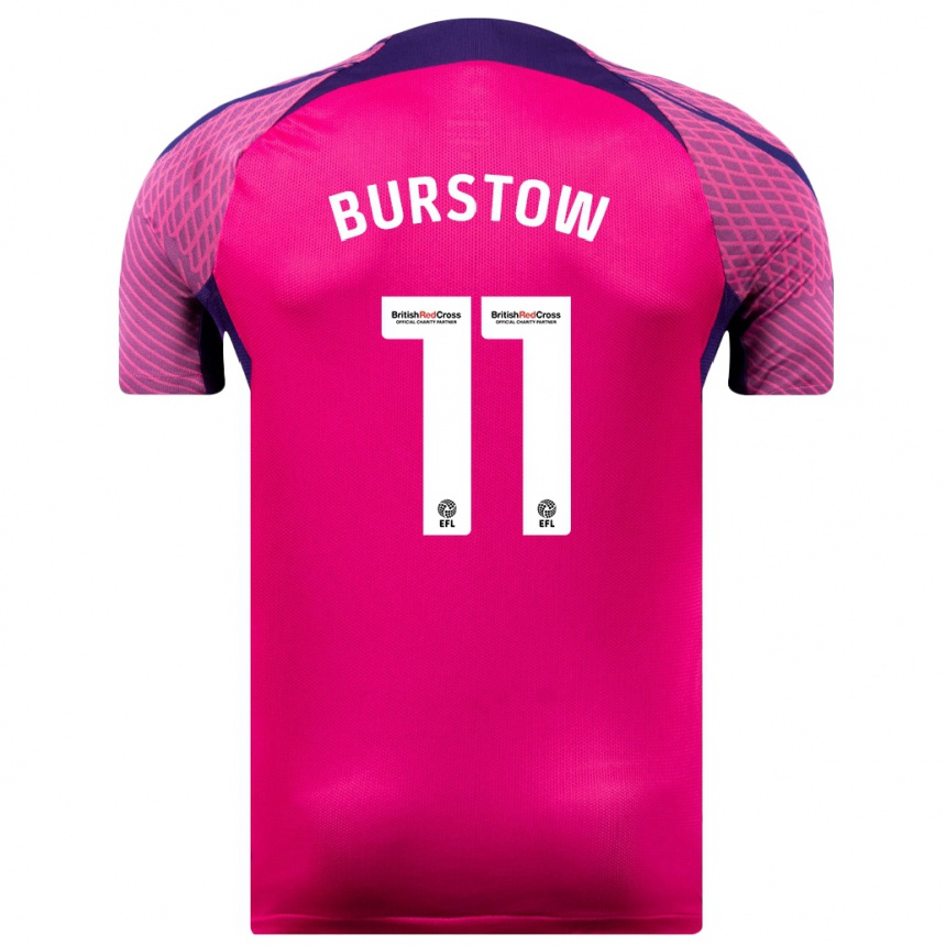 メンズフットボールメイソン・バーストウ#11紫アウェイシャツ2023/24ジャージーユニフォーム