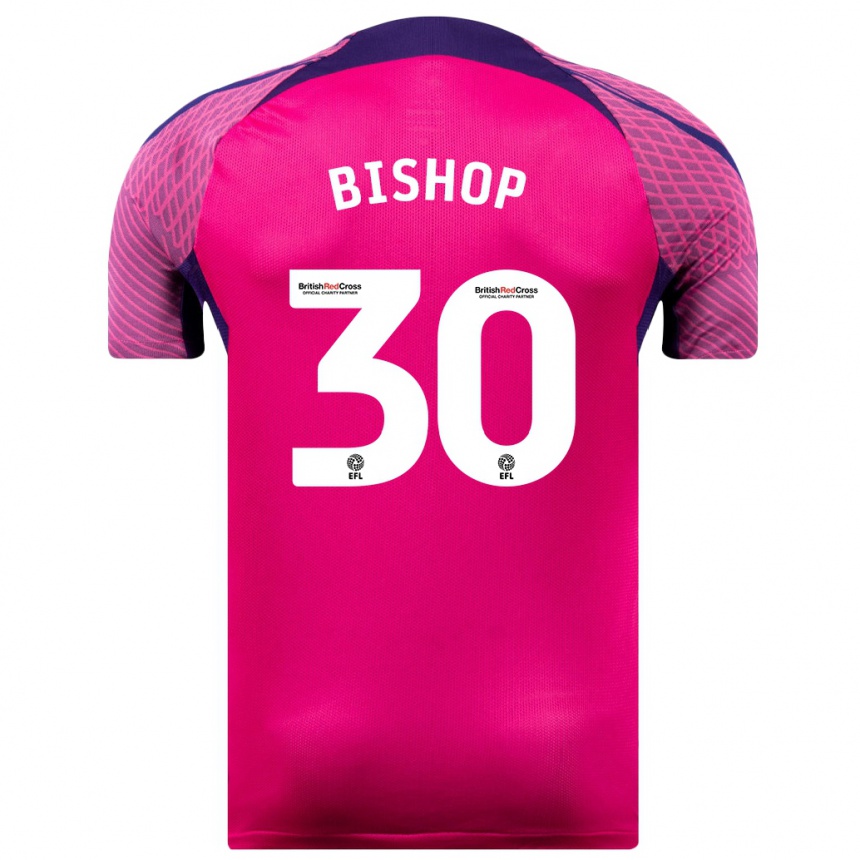 メンズフットボールネイサン・ビショップ#30紫アウェイシャツ2023/24ジャージーユニフォーム