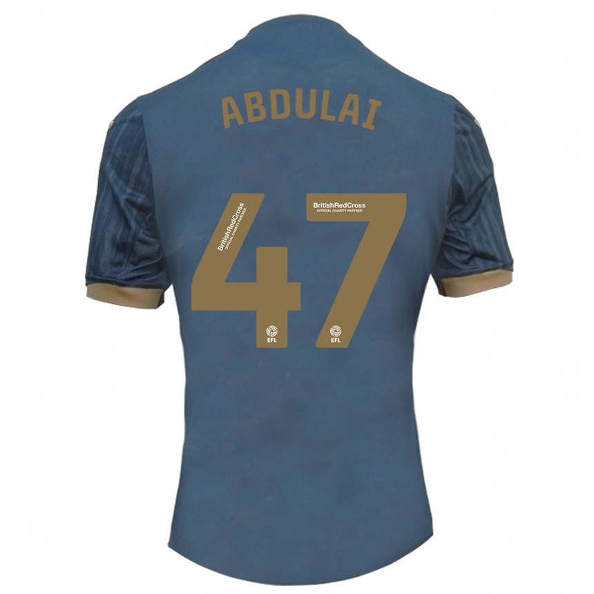 メンズフットボールアジーム・アブドゥライ#47ダークティールアウェイシャツ2023/24ジャージーユニフォーム