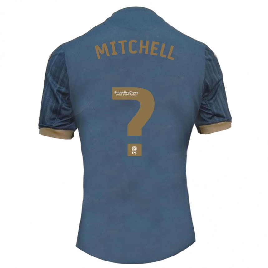 メンズフットボールレミー・ミッチェル#0ダークティールアウェイシャツ2023/24ジャージーユニフォーム