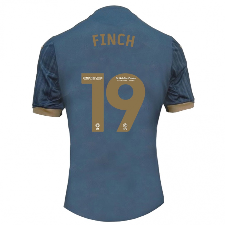 メンズフットボールルーシー・フィンチ#19ダークティールアウェイシャツ2023/24ジャージーユニフォーム