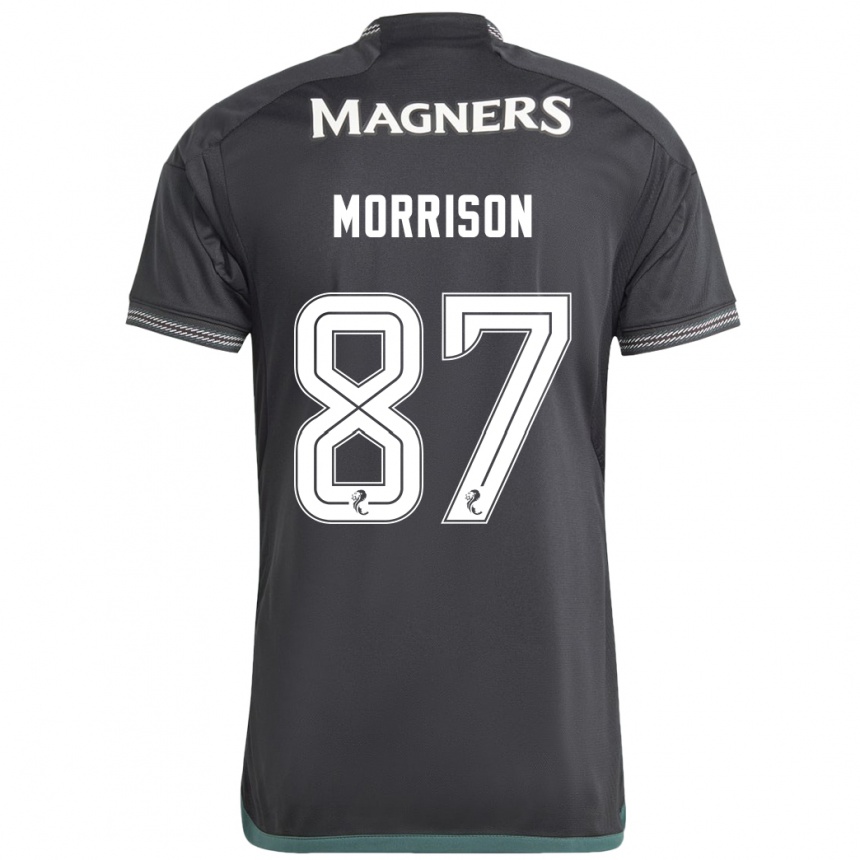 メンズフットボールジョー・モリソン#87黒アウェイシャツ2023/24ジャージーユニフォーム