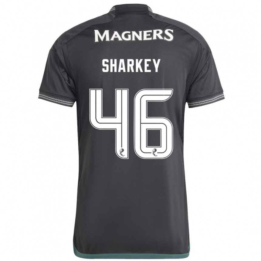 メンズフットボールエイミー・シャーキー#46黒アウェイシャツ2023/24ジャージーユニフォーム