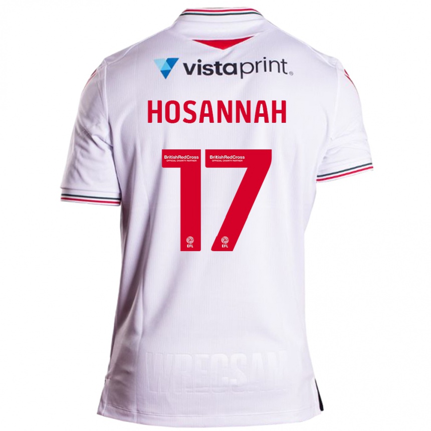 メンズフットボールブライス・ホザンナ#17白アウェイシャツ2023/24ジャージーユニフォーム