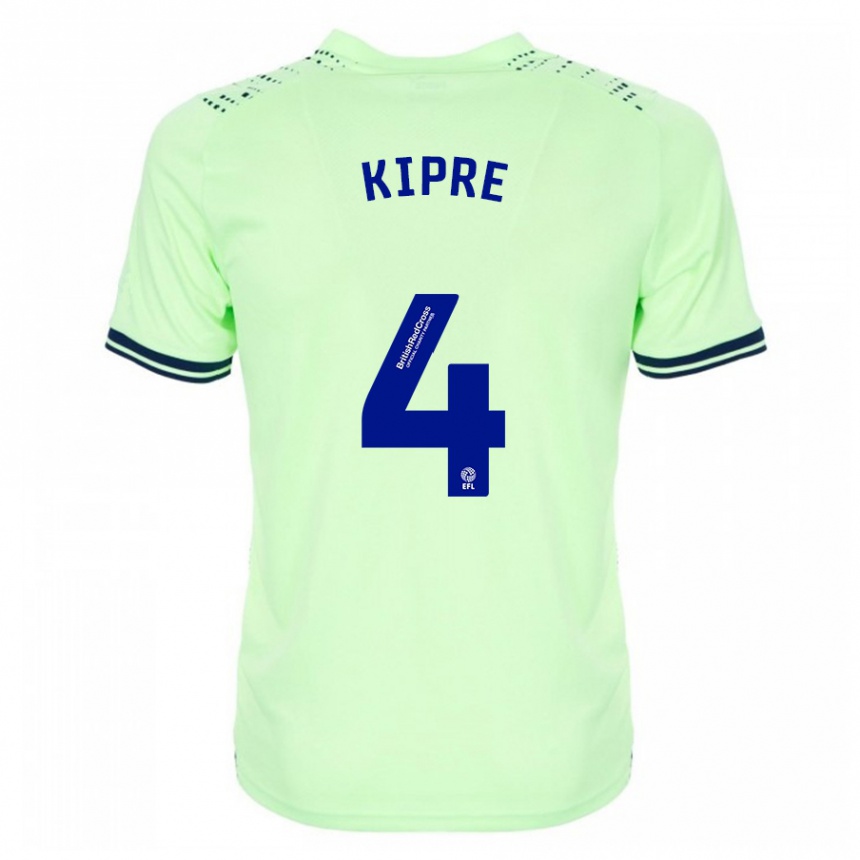 メンズフットボールセドリック・キプレ#4ネイビーアウェイシャツ2023/24ジャージーユニフォーム