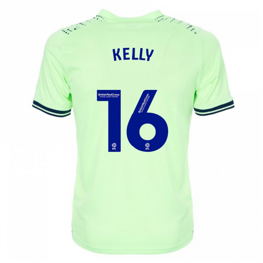 メンズフットボールマーティン・ケリー#16ネイビーアウェイシャツ2023/24ジャージーユニフォーム