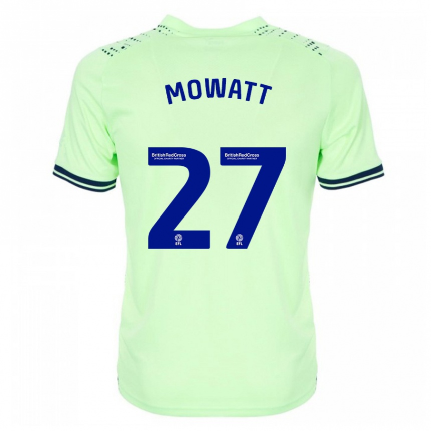 メンズフットボールアレックス・モワット#27ネイビーアウェイシャツ2023/24ジャージーユニフォーム