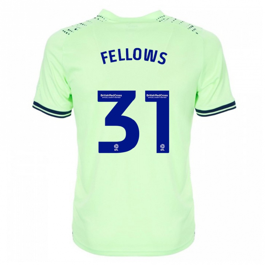 メンズフットボールトム・フェローズ#31ネイビーアウェイシャツ2023/24ジャージーユニフォーム