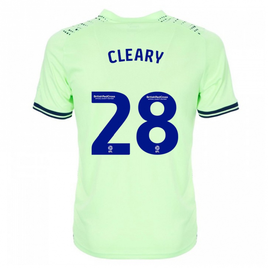 メンズフットボールレイエス・クリアリー#28ネイビーアウェイシャツ2023/24ジャージーユニフォーム