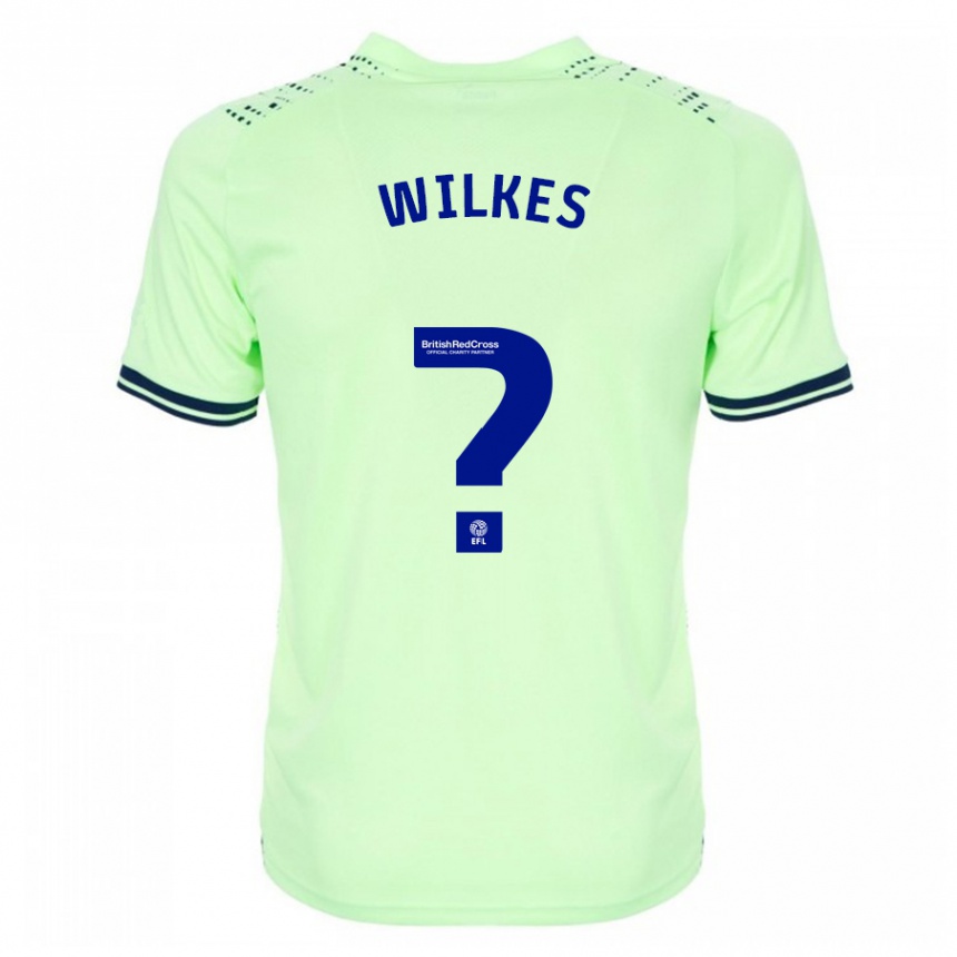 メンズフットボールリアム・ウィルクス#0ネイビーアウェイシャツ2023/24ジャージーユニフォーム