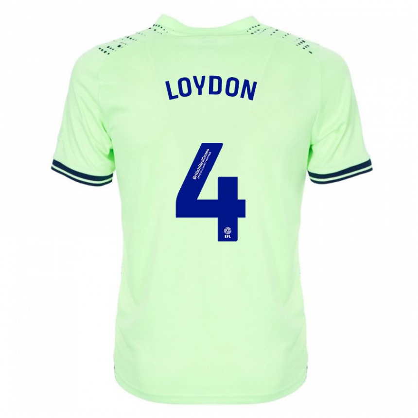 メンズフットボールアビ・ロイドン#4ネイビーアウェイシャツ2023/24ジャージーユニフォーム