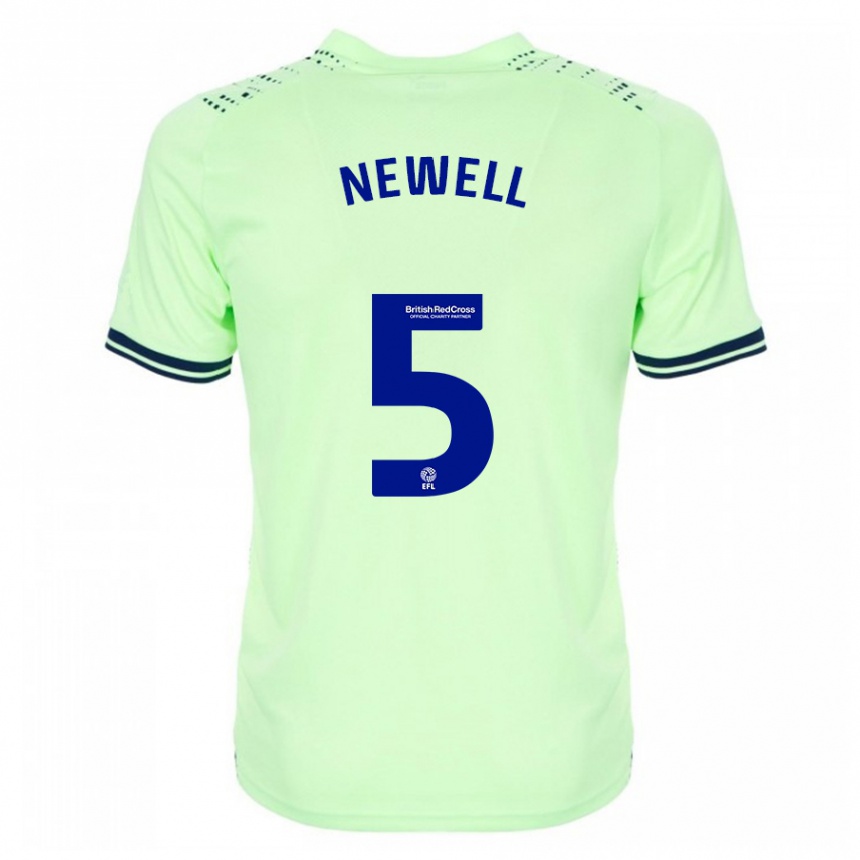 メンズフットボールルーシー・ニューウェル#5ネイビーアウェイシャツ2023/24ジャージーユニフォーム