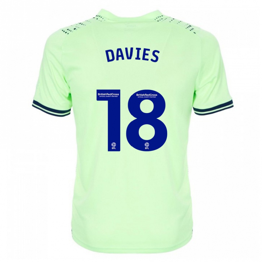 メンズフットボールジェシカ・デイヴィス#18ネイビーアウェイシャツ2023/24ジャージーユニフォーム