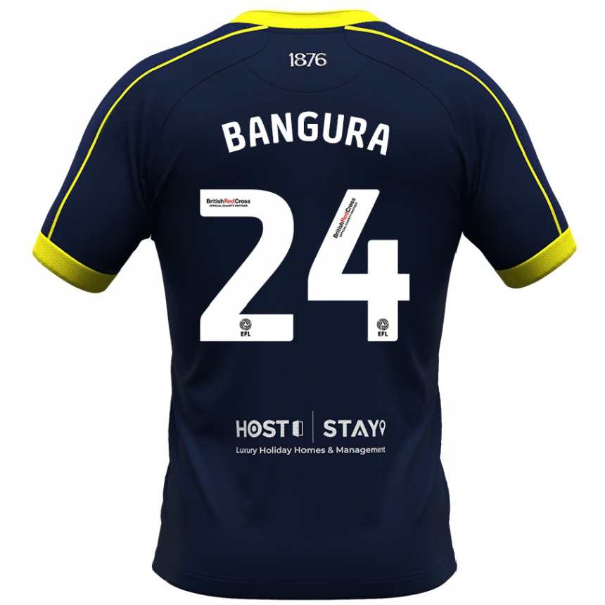 メンズフットボールアレックス・バングラ#24ネイビーアウェイシャツ2023/24ジャージーユニフォーム