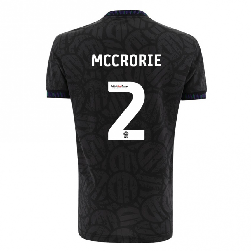 メンズフットボールロス・マクローリー#2黒アウェイシャツ2023/24ジャージーユニフォーム