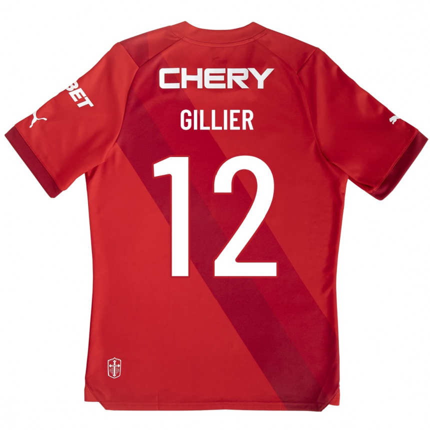 メンズフットボールトーマス・ギリエ#12赤アウェイシャツ2023/24ジャージーユニフォーム