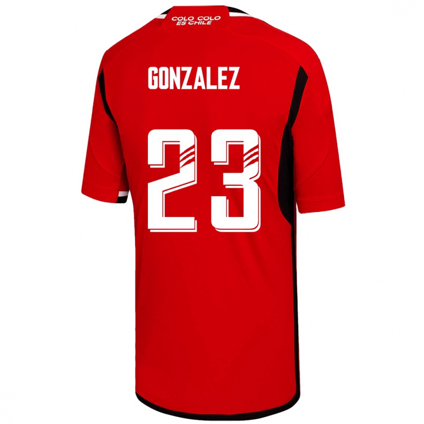 メンズフットボールラミロ・ゴンサレス・エルナンデス#23赤アウェイシャツ2023/24ジャージーユニフォーム