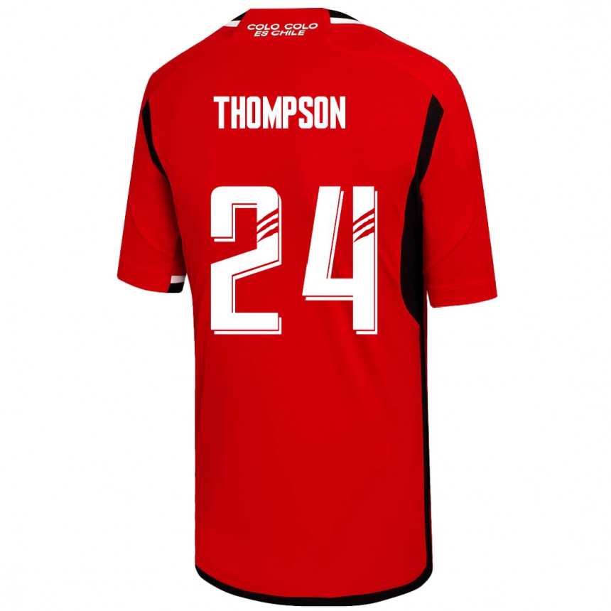 メンズフットボールジョーディ・トンプソン#24赤アウェイシャツ2023/24ジャージーユニフォーム