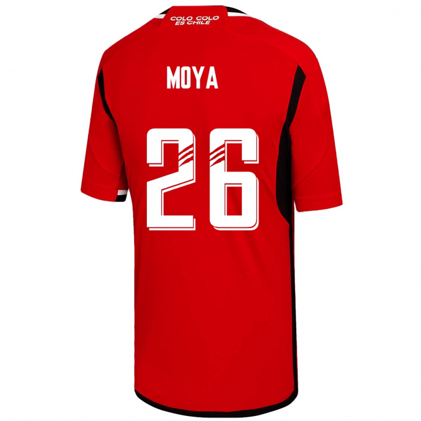 メンズフットボールマティアス・モヤ#26赤アウェイシャツ2023/24ジャージーユニフォーム