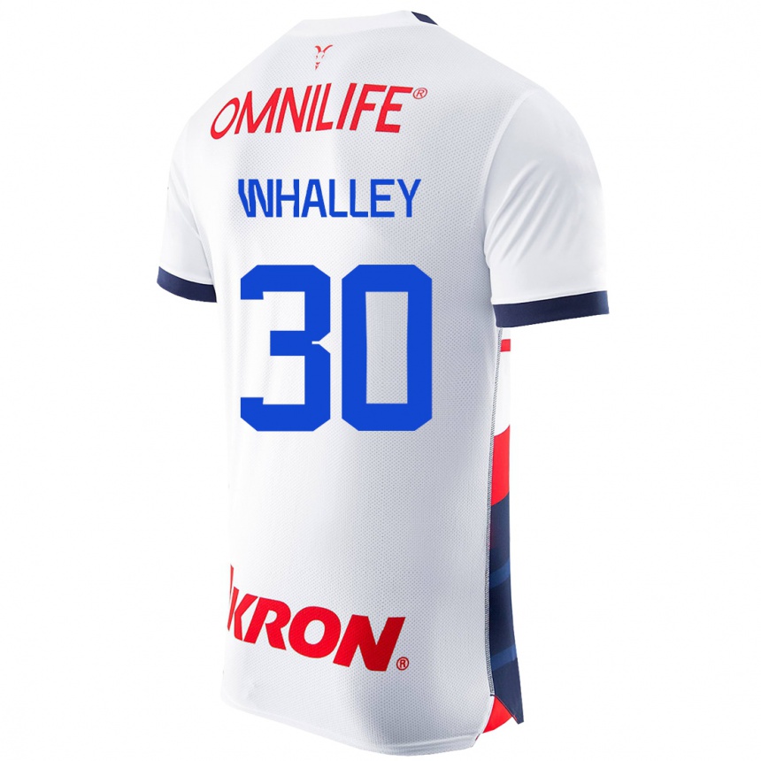 メンズフットボールオスカル・ウォーリー#30白アウェイシャツ2023/24ジャージーユニフォーム