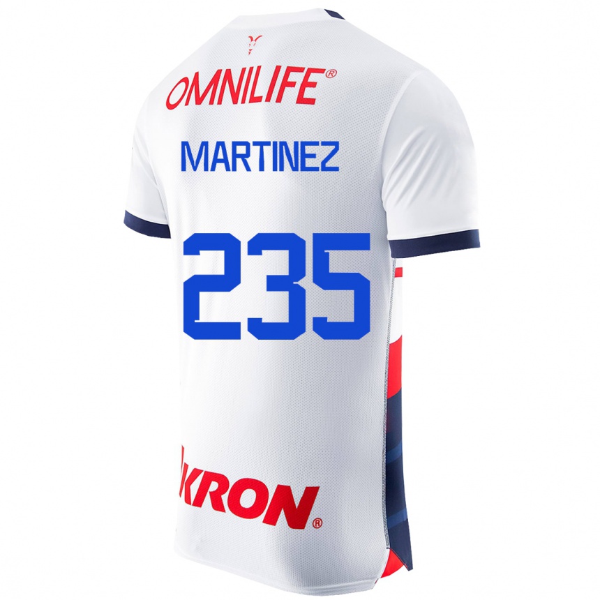 メンズフットボールアイザック・マルティネス#235白アウェイシャツ2023/24ジャージーユニフォーム