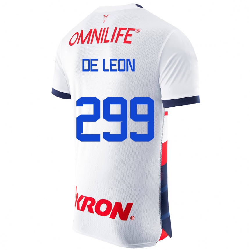 メンズフットボールジャレッド・デ・レオン#299白アウェイシャツ2023/24ジャージーユニフォーム
