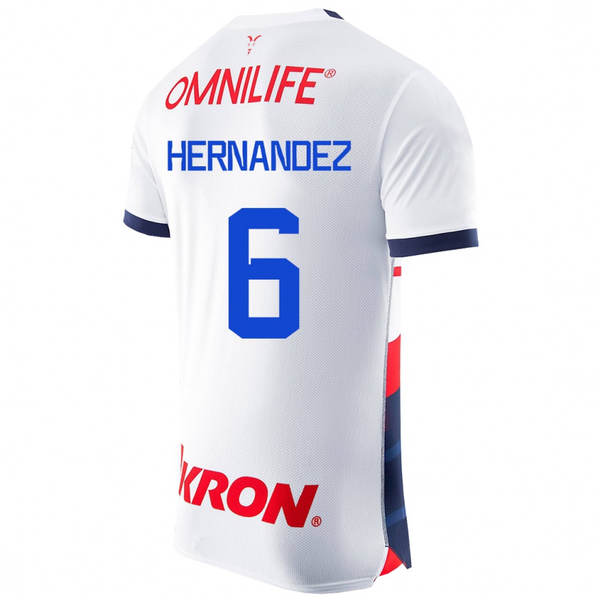 メンズフットボールアナ・カミラ・ヘルナンデス#6白アウェイシャツ2023/24ジャージーユニフォーム
