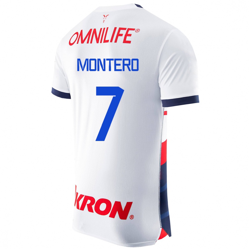メンズフットボールカサンドラ・モンテーロ#7白アウェイシャツ2023/24ジャージーユニフォーム