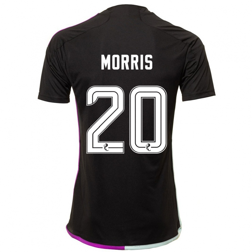 メンズフットボールシェイデン・モリス#20黒アウェイシャツ2023/24ジャージーユニフォーム