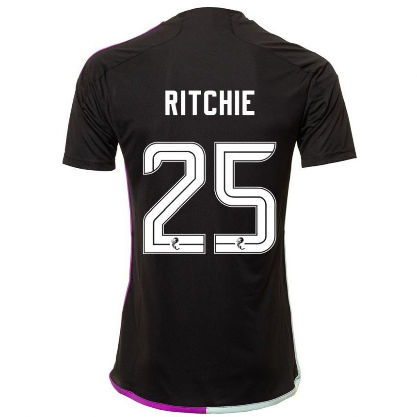 メンズフットボールトム・リッチー#25黒アウェイシャツ2023/24ジャージーユニフォーム