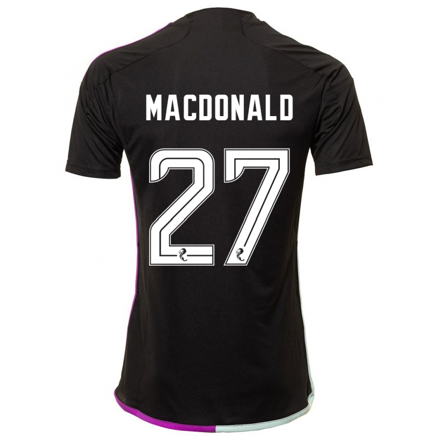 メンズフットボールアンガス・マクドナルド#27黒アウェイシャツ2023/24ジャージーユニフォーム