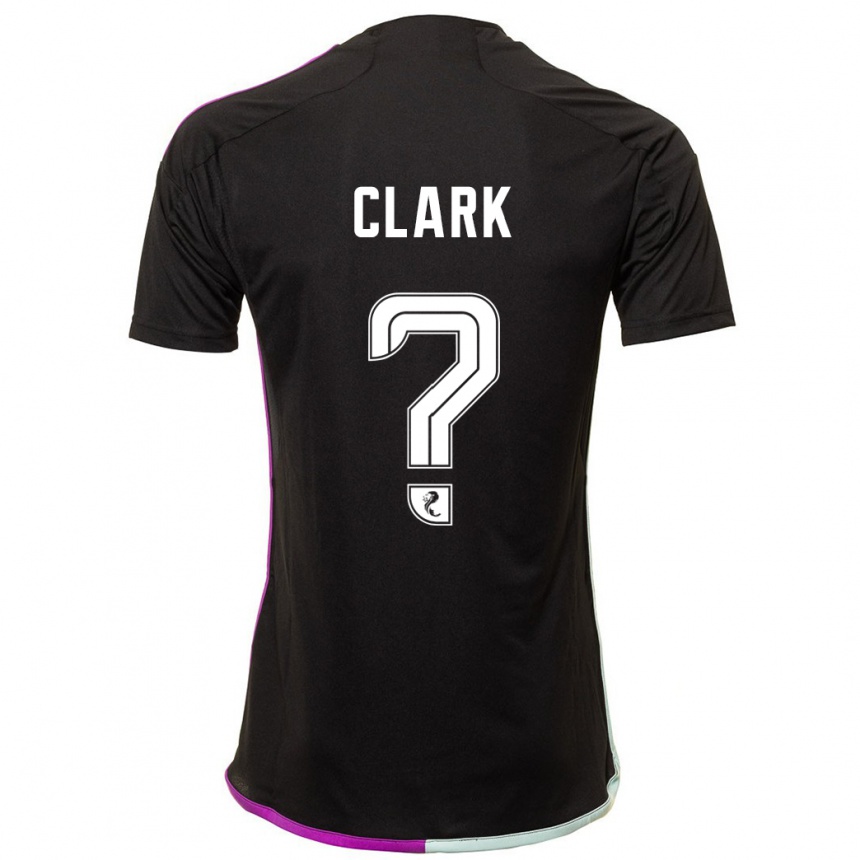 メンズフットボールエリス・クラーク#0黒アウェイシャツ2023/24ジャージーユニフォーム