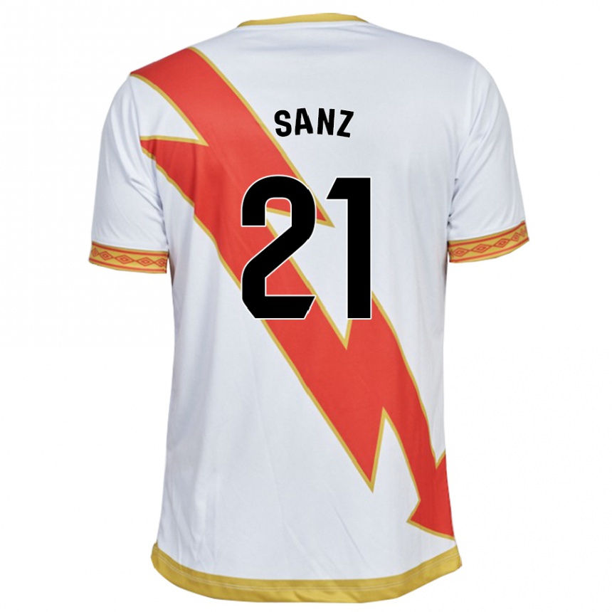 レディースフットボールルイス・ミゲル・サンス・ウルタド#21白ホームシャツ2023/24ジャージーユニフォーム