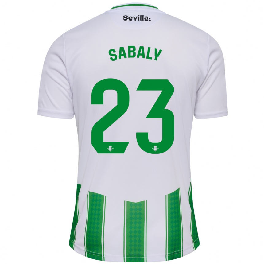 レディースフットボールユスフ・サバリ#23白ホームシャツ2023/24ジャージーユニフォーム
