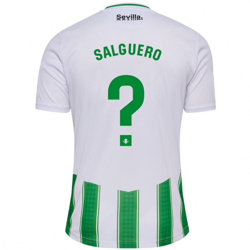 レディースフットボールアントニオ・サルグエロ#0白ホームシャツ2023/24ジャージーユニフォーム