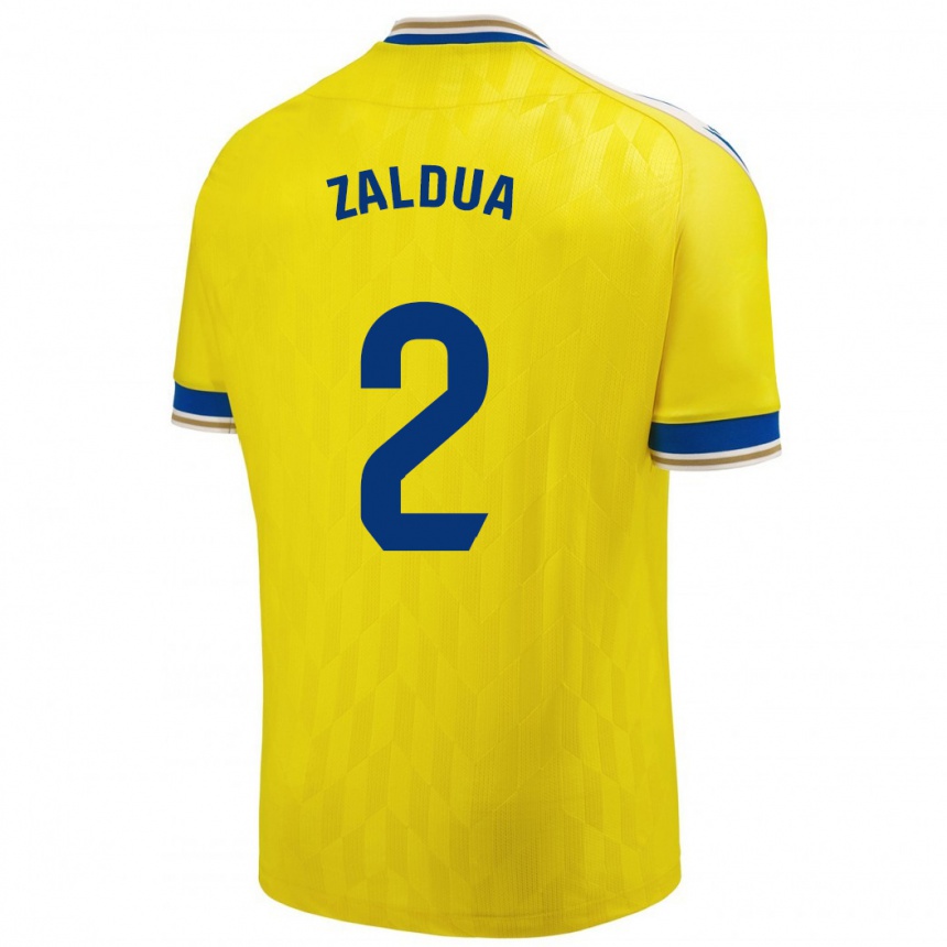レディースフットボールホセバ・サルドゥア#2イエローホームシャツ2023/24ジャージーユニフォーム