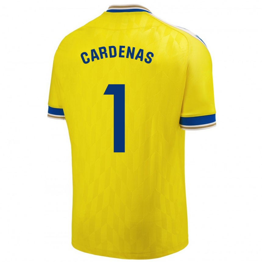 レディースフットボールラケル・カルデナス#1イエローホームシャツ2023/24ジャージーユニフォーム