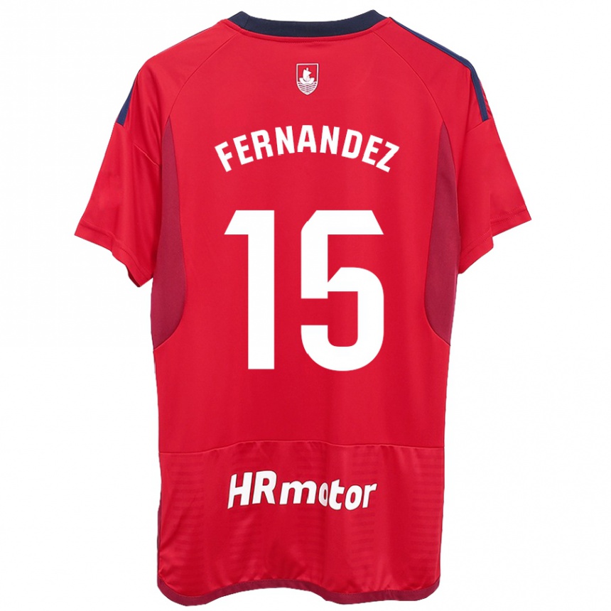 レディースフットボールレイレ・フェルナンデス・サンチェス#15赤ホームシャツ2023/24ジャージーユニフォーム