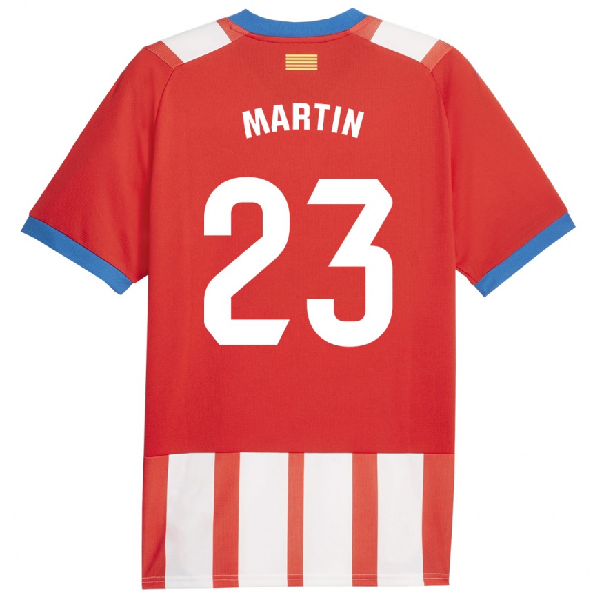 レディースフットボールイバン・マルティン#23赤白ホームシャツ2023/24ジャージーユニフォーム