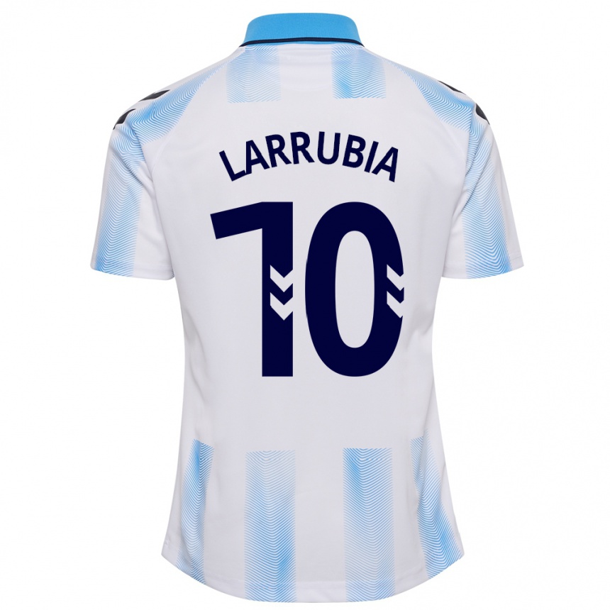 レディースフットボールデビッド・ラルビア#10白青ホームシャツ2023/24ジャージーユニフォーム