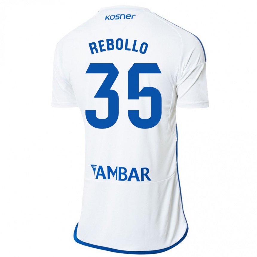 レディースフットボールダニ・レボーヨ#35白ホームシャツ2023/24ジャージーユニフォーム
