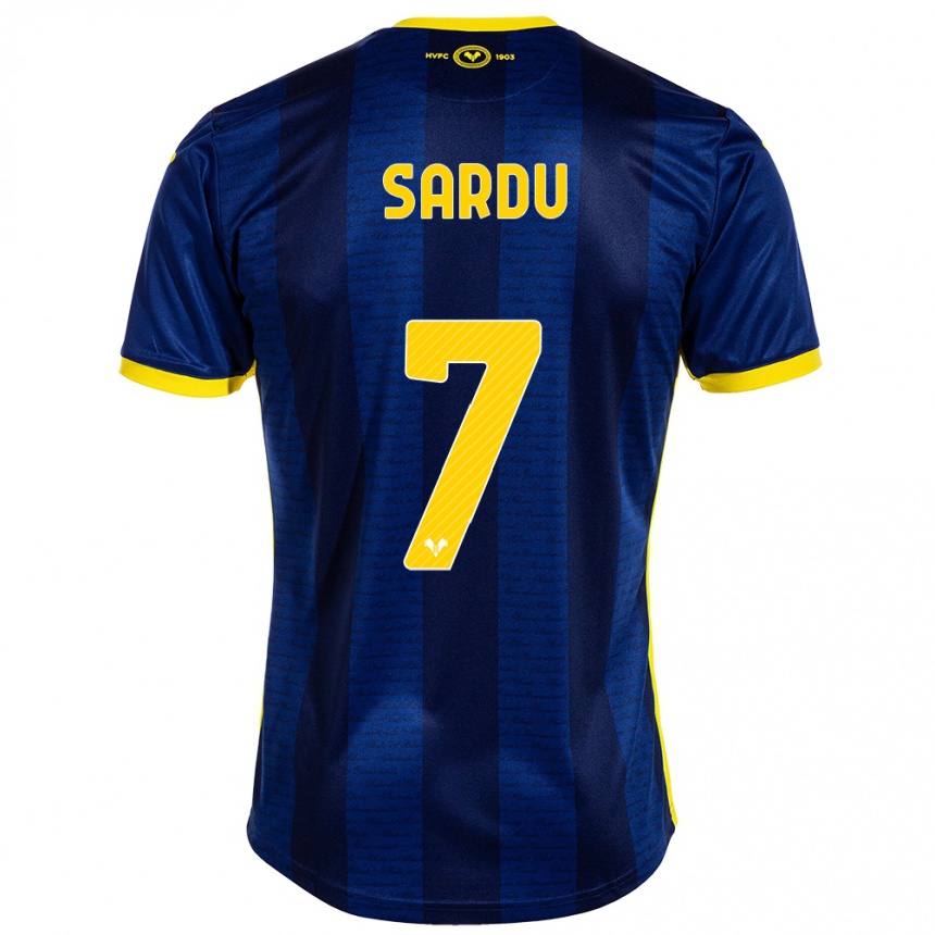 レディースフットボールロセラ・サルドゥ#7ネイビーホームシャツ2023/24ジャージーユニフォーム