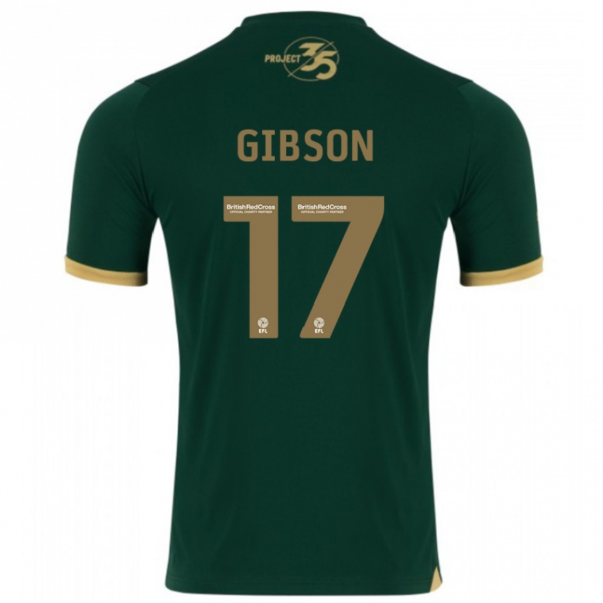 レディースフットボールルイス・ギブソン#17緑ホームシャツ2023/24ジャージーユニフォーム