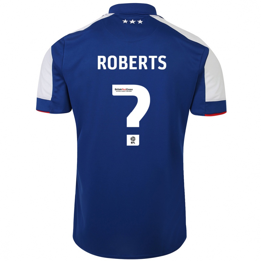 レディースフットボールマシュー・ロバーツ#0青ホームシャツ2023/24ジャージーユニフォーム