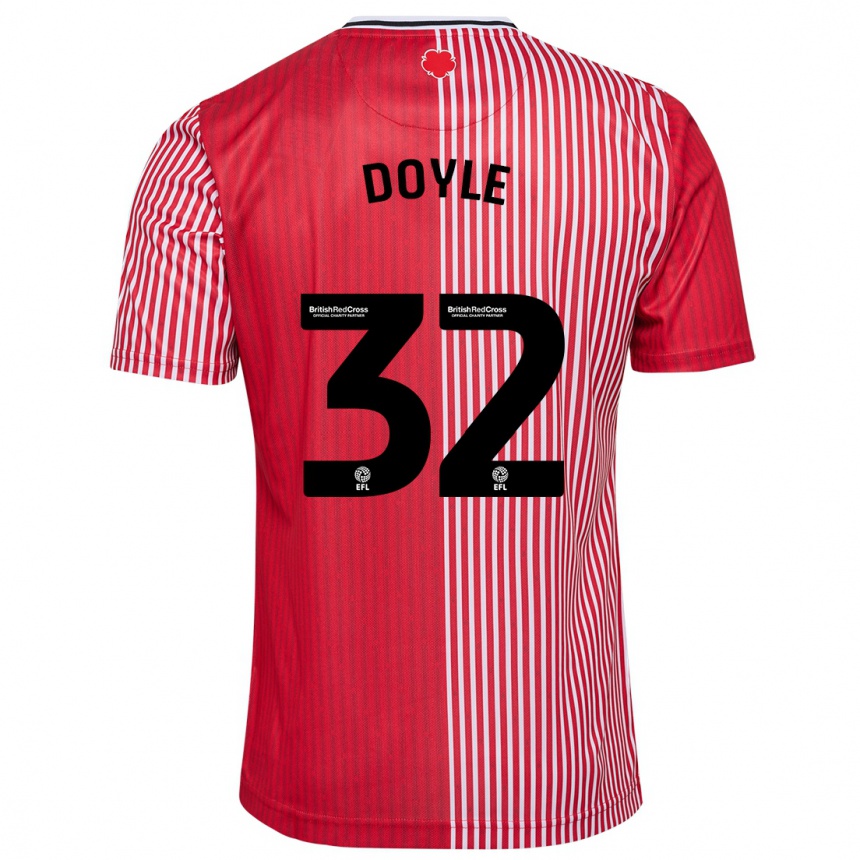 レディースフットボールカマリ・ドイル#32赤ホームシャツ2023/24ジャージーユニフォーム