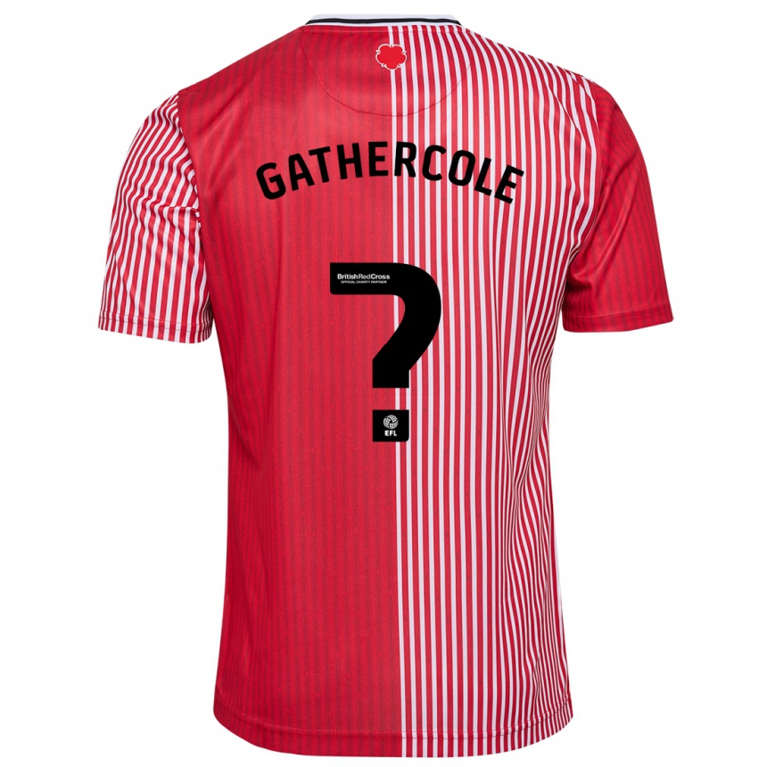 レディースフットボールハリー・ガザーコーレ#0赤ホームシャツ2023/24ジャージーユニフォーム