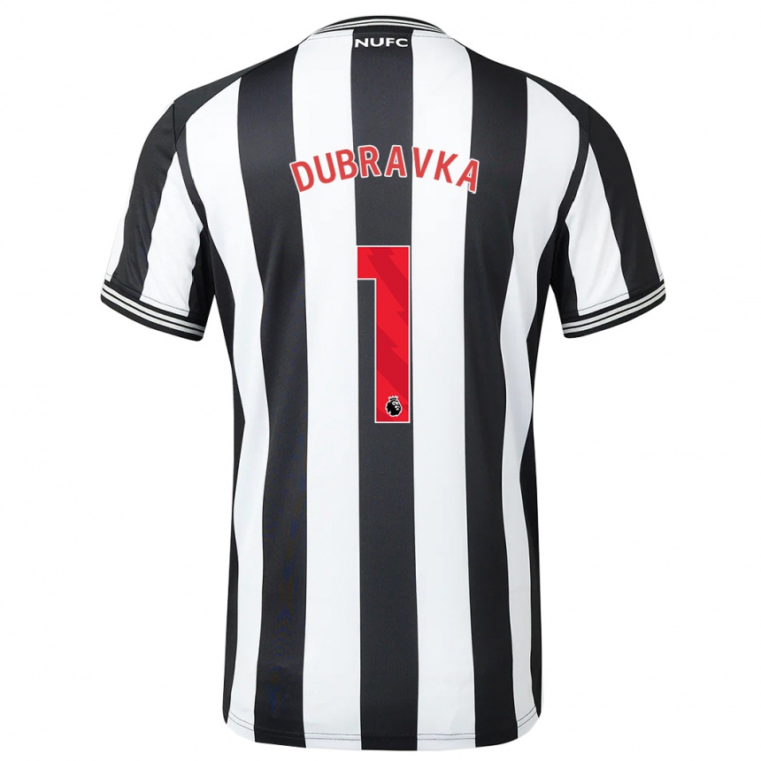 レディースフットボールマルティン・ドゥーブラフカ#1黒、白ホームシャツ2023/24ジャージーユニフォーム